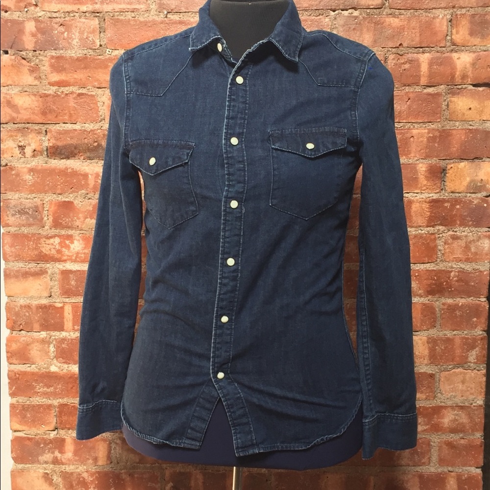 Blue shirt HM jeans